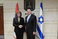 14 February 2018 National Assembly Speaker Maja Gojkovic and the Speaker of the Knesset Yuli-Yoel Edelstein